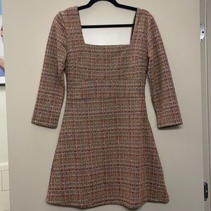 Free People long sleeve plaid dress